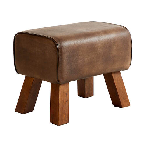 Fuhrhome Valencia Entrebænk, Patina - Bøffel Læder, Mangotræ (50X33), Unika Entré Fuhrhome Valencia Entrebænk, Patina - Bøffel Læder, Mangotræ (50X33), Unika Entré