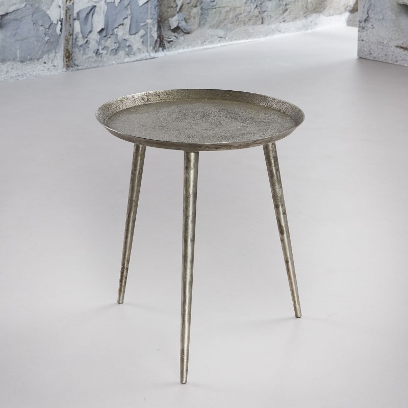 Furbo Furbo Sofabord - Antik Sølv Finish, Rund (Ø 40) Dagligstue