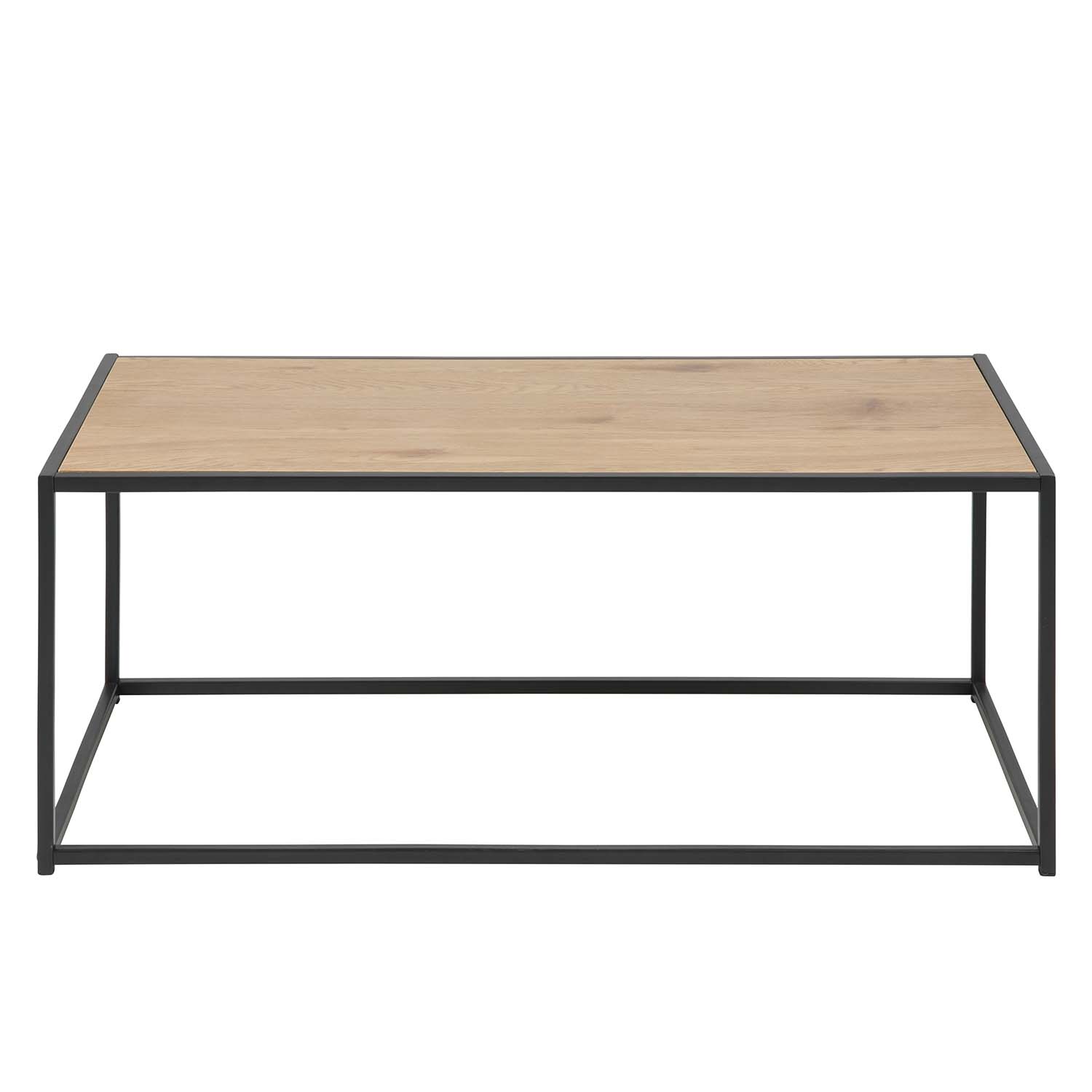 Act Nordic Rektangulær Seaford Sofabord - Natur Papir Vild Eg Og Sort Metal (100X50)