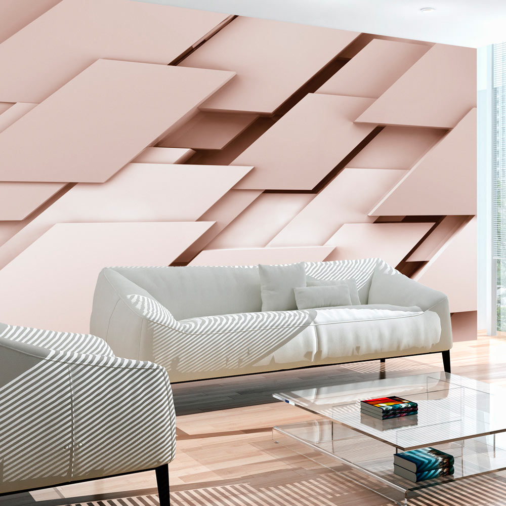 ARTGEIST Fototapet af geometri i blød pink - Think Pink (flere størrelser) 400x280 Billede af ARTGEIST Fototapet af geometri i blød pink - Think Pink (flere størrelser) 400x280