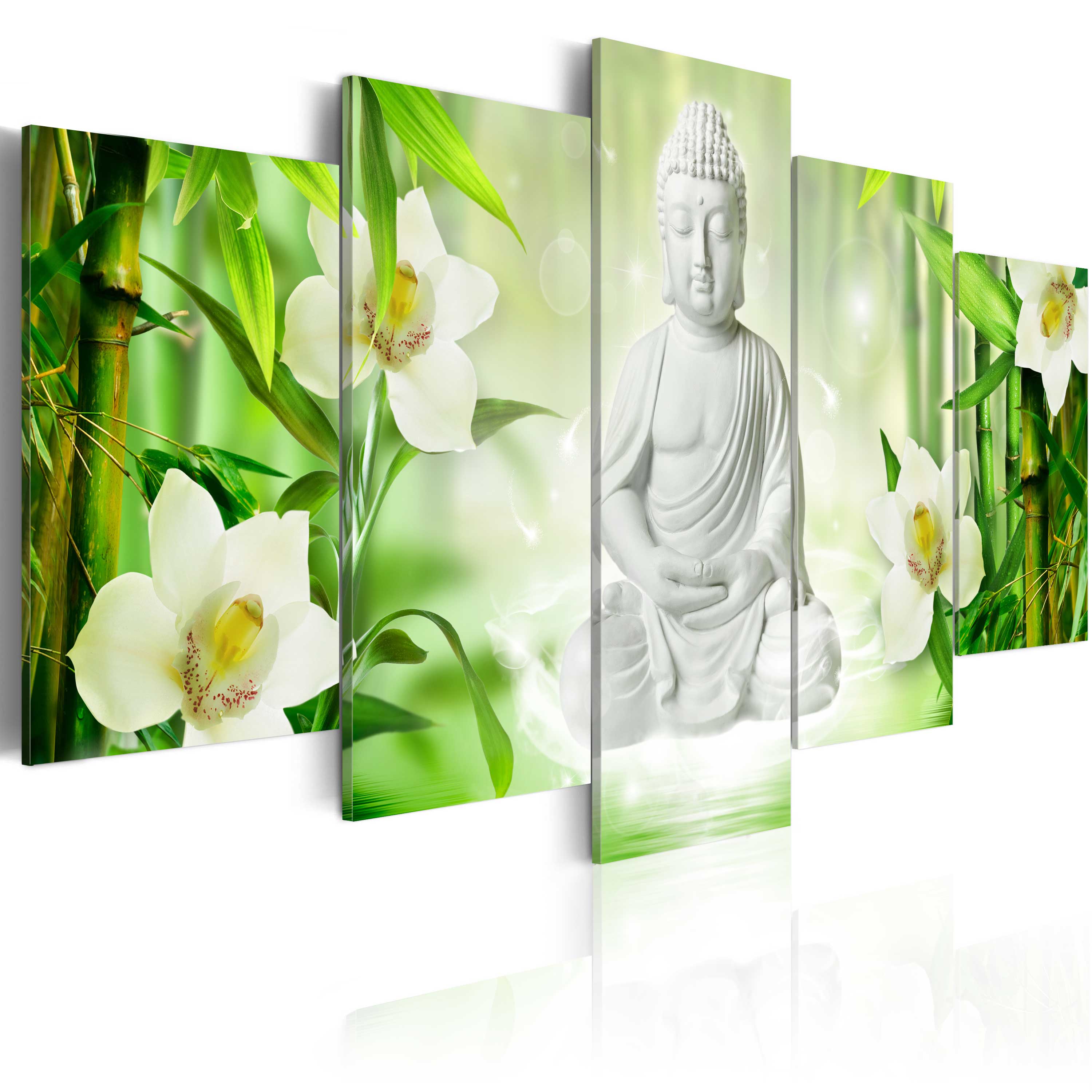 Artgeist Billede - Buddha And Jasmine 100X50 Boligtilbehør