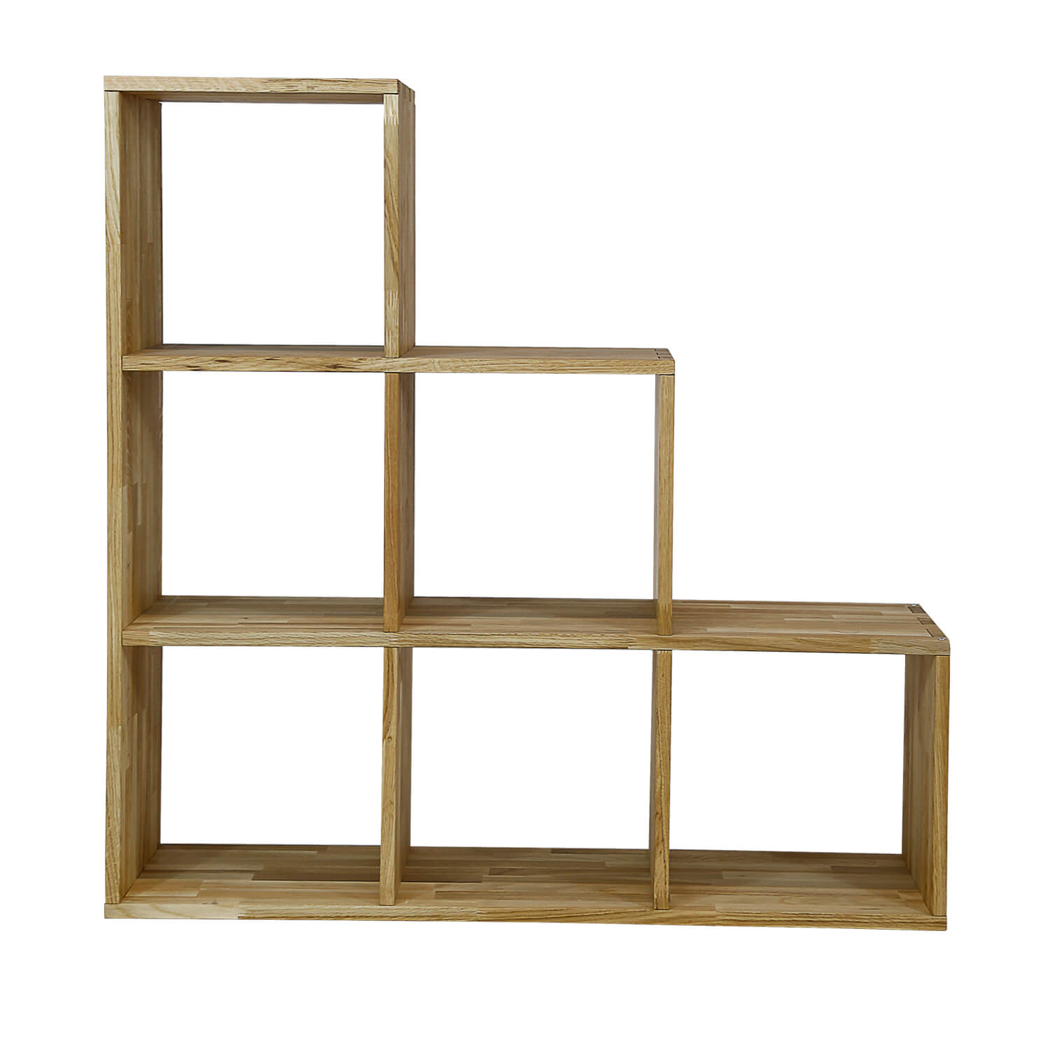 Nocnoi Nocnoi Puzzle Asymmetrisk Reol, M. 6 Rum - Massivt Olieret Eg (104X104) Dagligstue