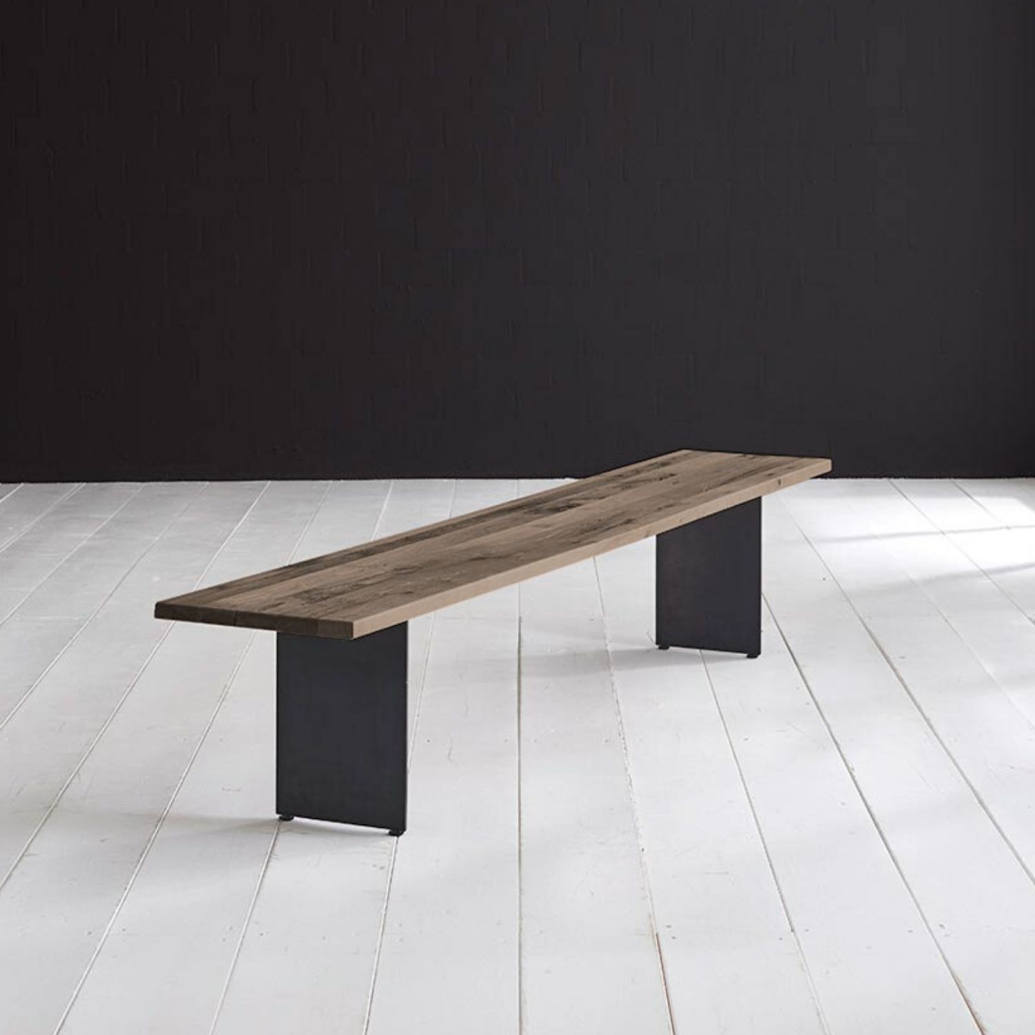 Køb BODAHL Concept 4 You spisebordsbænk – massiv røget egetræ m. Line ben 240 x 40 cm 3 cm