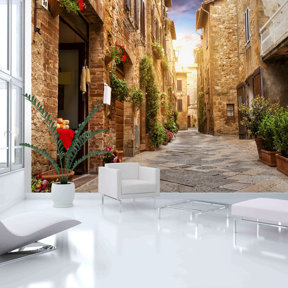 Verona Skydedørsskab - Spejlglas Og Hvid Træ, 2 Skydedøre Verona & Firenze Skydedørsskabe