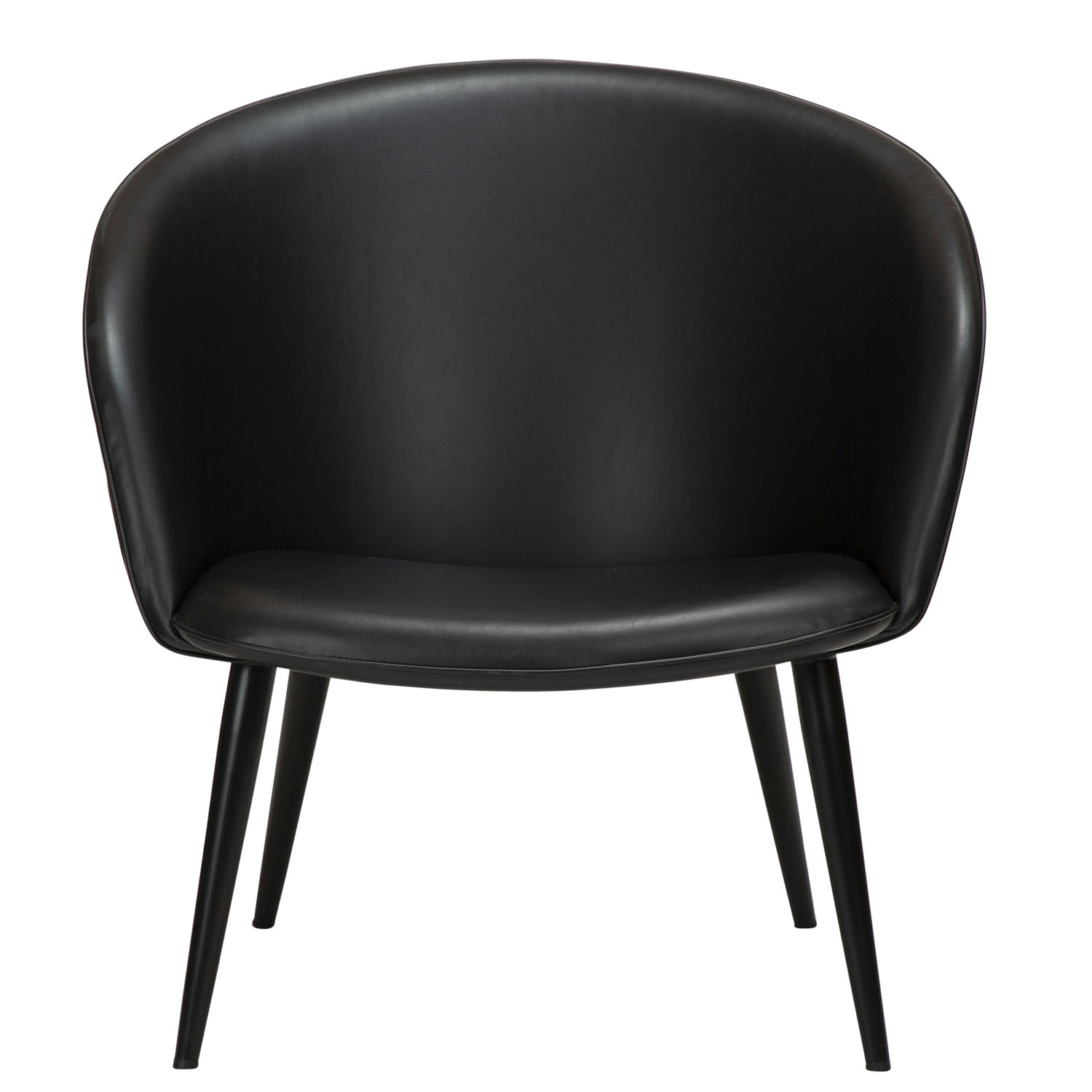 Dan-Form Dual Loungestol - Vintage Sort Kunstlæder Og Sort Stål