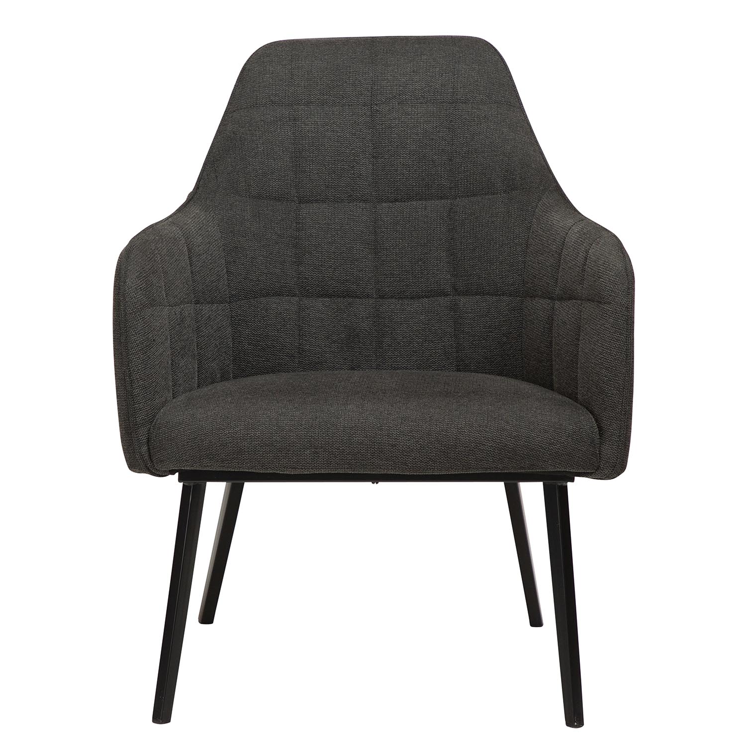 Dan-Form Embrace Loungestol, M. Armlæn - Sort Stof Og Sort Stål