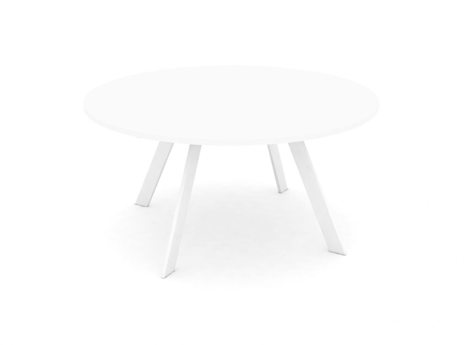 Jensenplus Fm Meeting Spisebord - Sort/Rød/Hvid Træ (Ø 120-180) Ø: 120 Cm Hvid