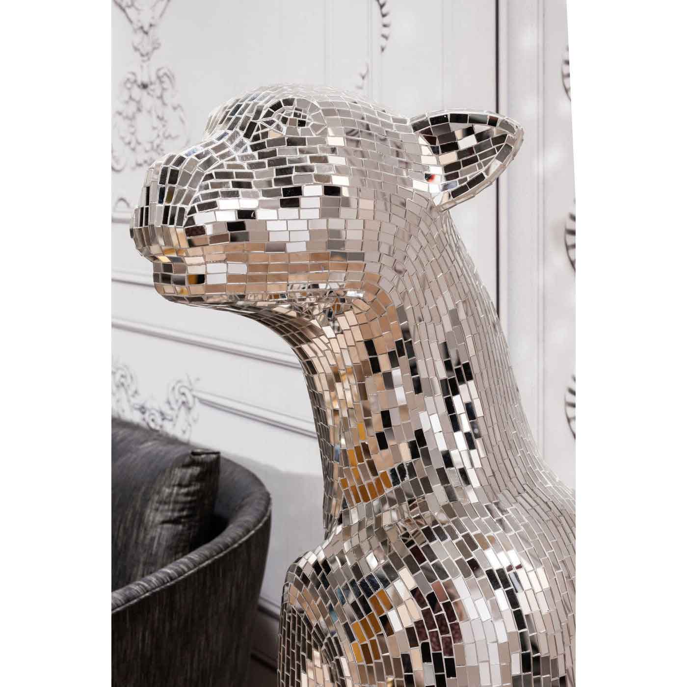 Skulptur Mosaik Welcome Panther Flot Som Velkomst Hjemme