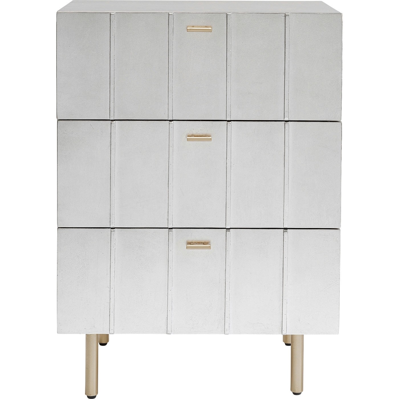 Kare Design Venice Line Kommode, M. 3 Skuffer - Mdf Og Stål (60X40)