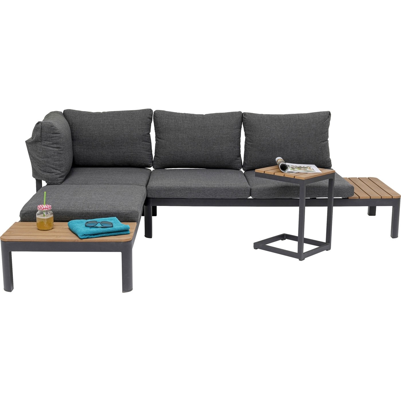 Kare Design Happy Day Flexible Havesofasæt - Aluminium, Wpc Og Polyester