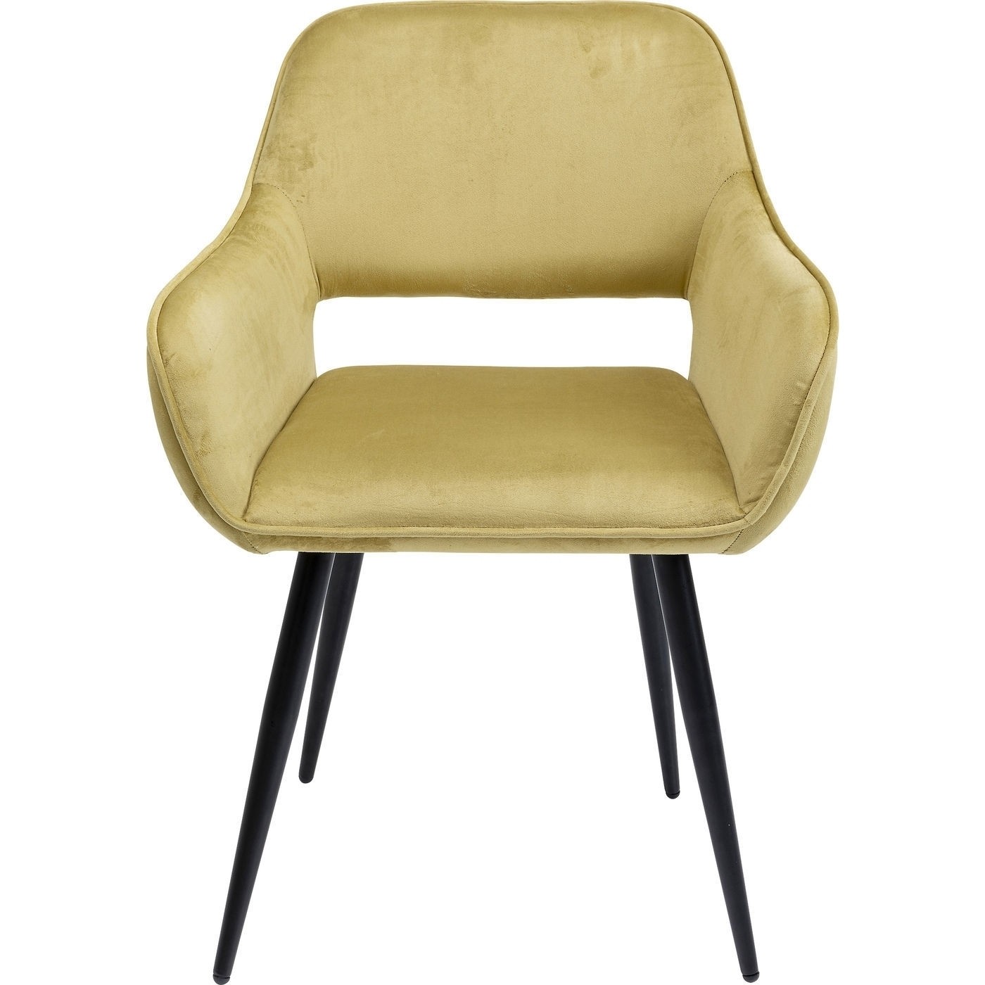 KARE DESIGN San Francisco spisebordsstol - lysegrøn polyester og stål, m. armlæn Billede af KARE DESIGN San Francisco spisebordsstol - lysegrøn polyester og stål, m. armlæn