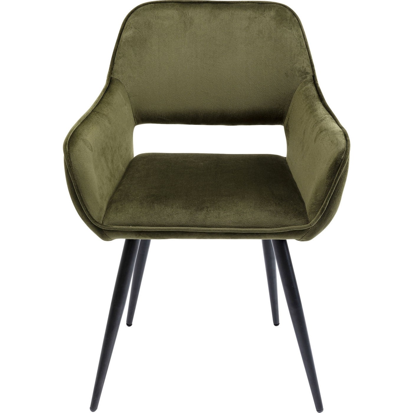Kare Design San Francisco Spisebordsstol - Mørkegrøn Polyester Og Stål, M. Armlæn