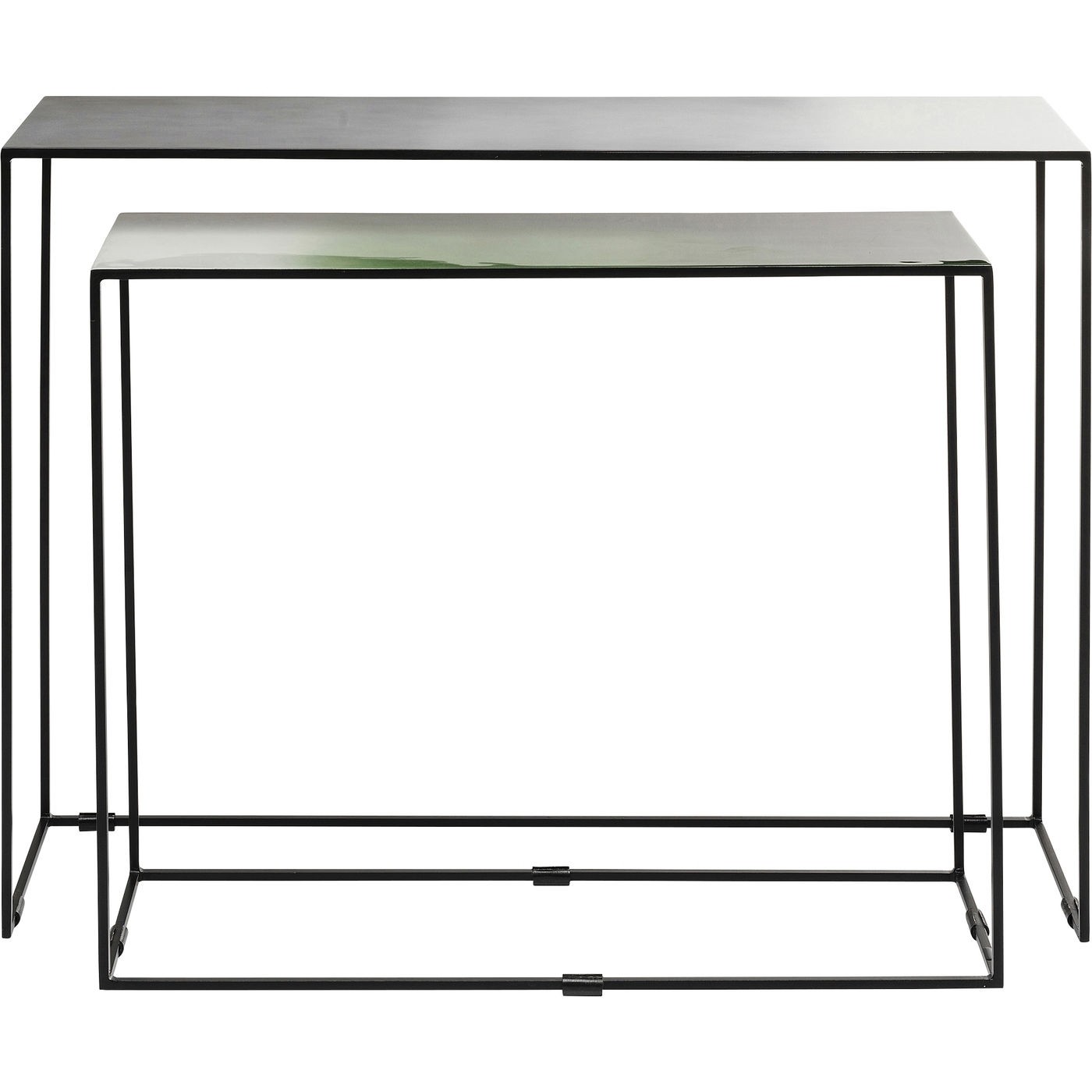 Kare Design Rektangulær Aquarelle Konsolbord - Emalje Og Stål (Sæt Á 2)