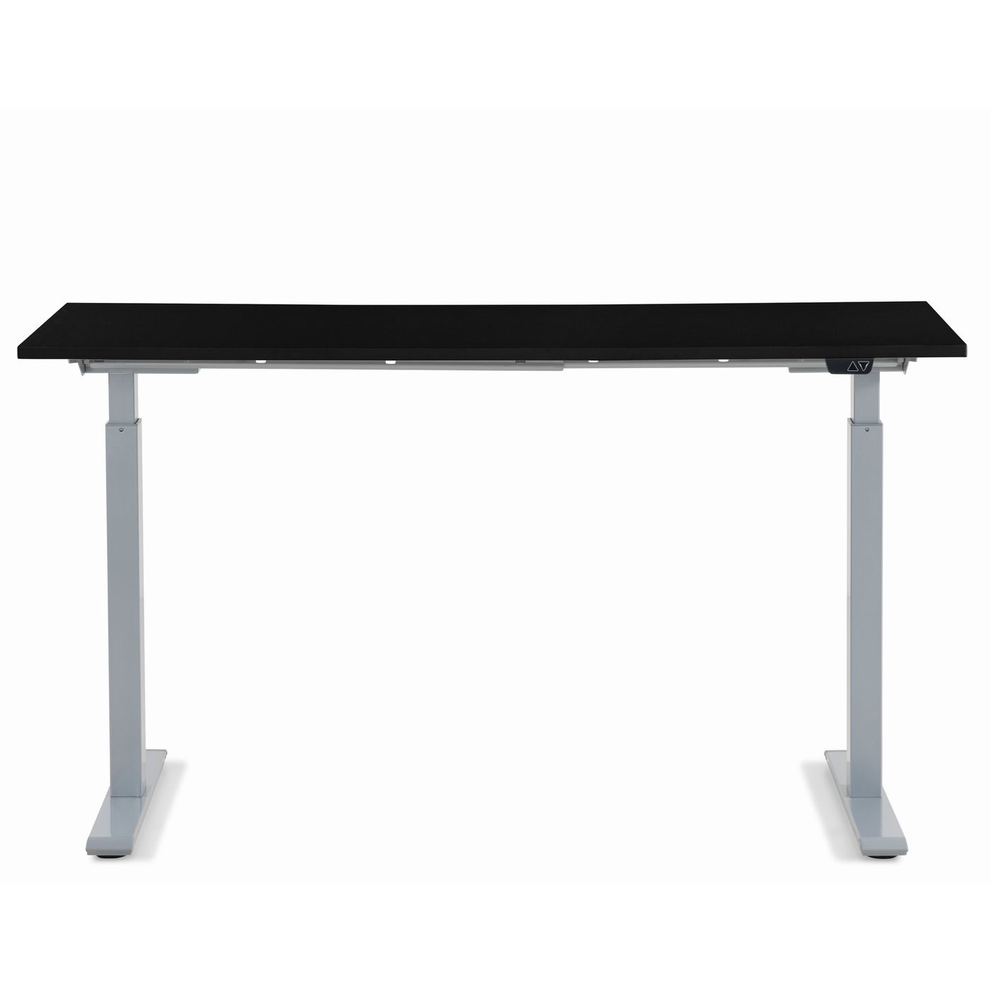 Kare Design Rektangulær Office Smart Grey Black Skrivebord - Sort Melamin Og Grå Stål (140X60)