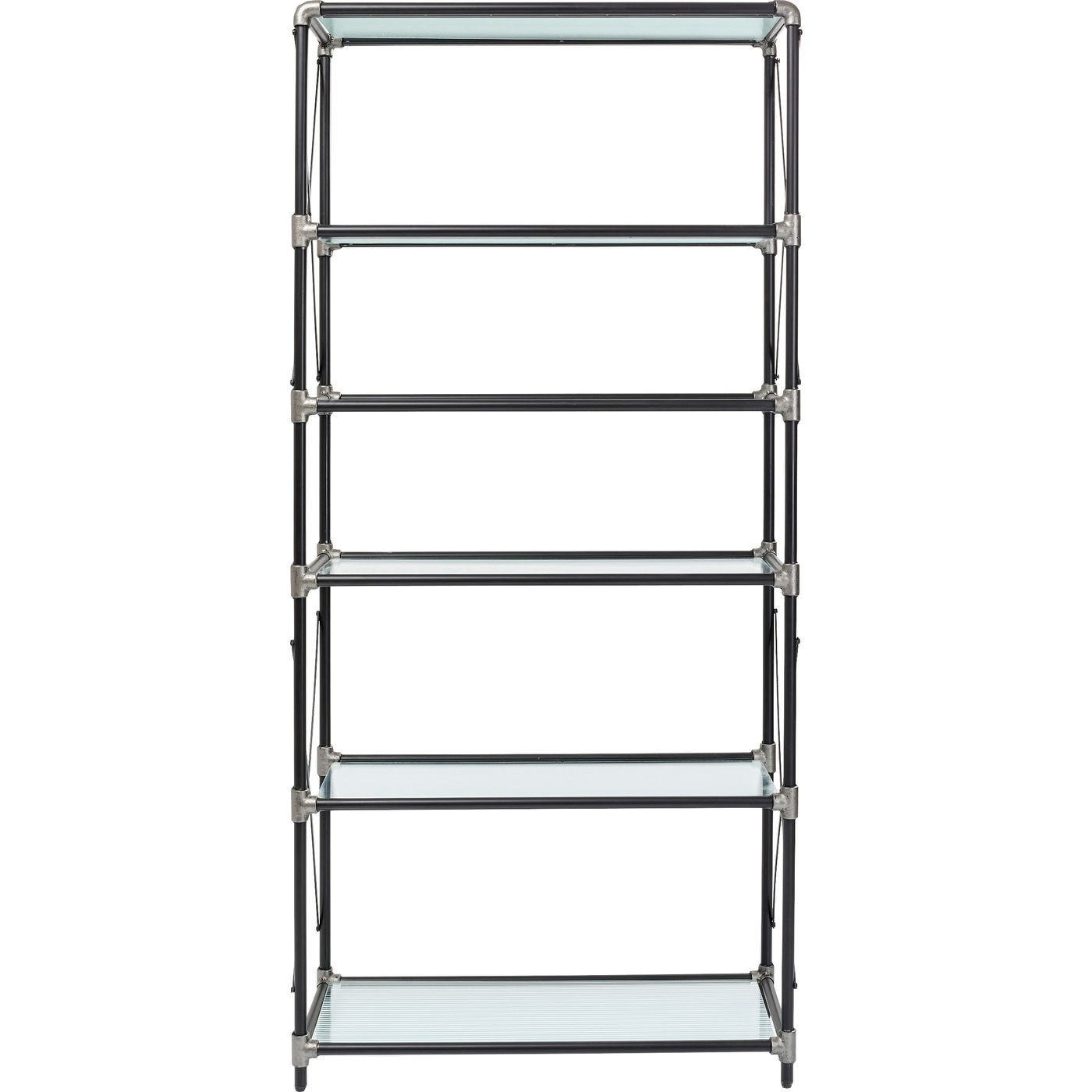 Kare Design Rektangulær Pole Reol - Klar Glas Og Stål