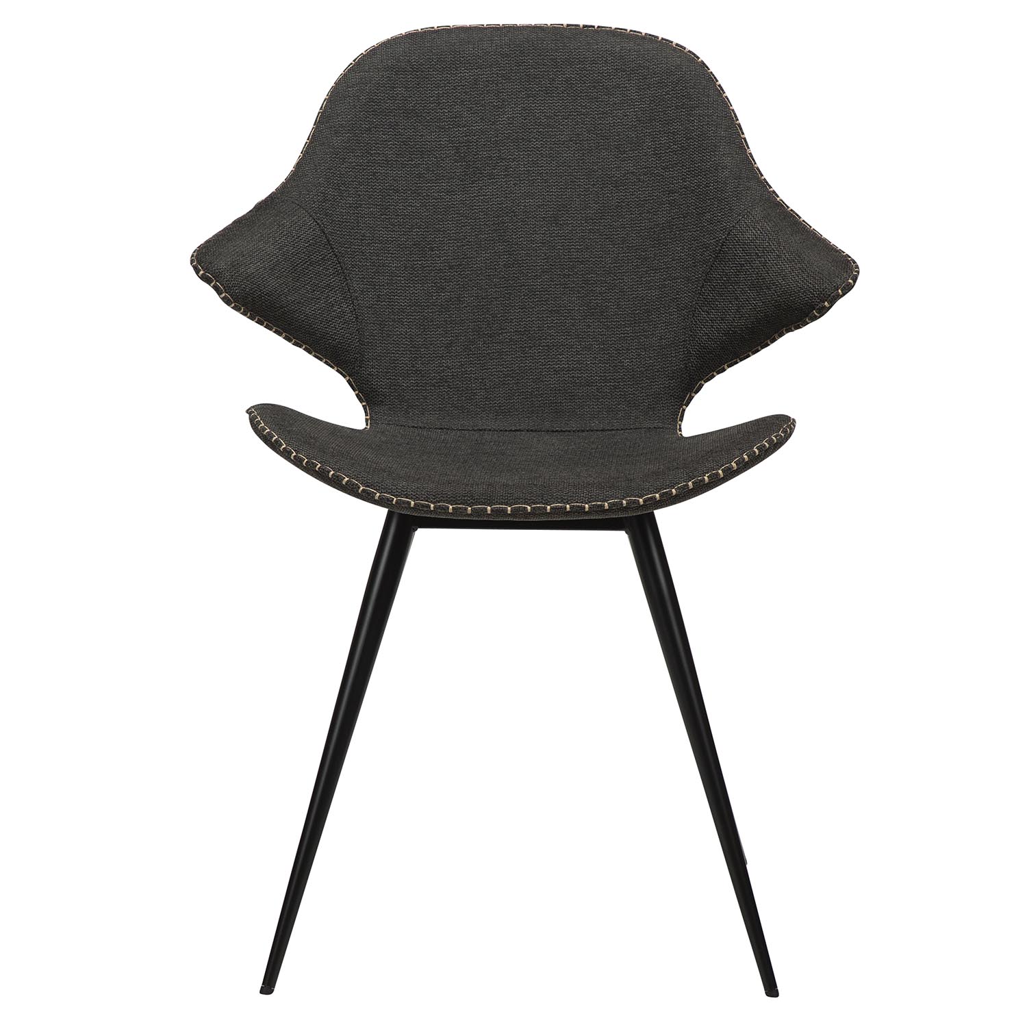 Dan-Form Karma Chair Spisebordsstol - Sort Stof Og Sort Stål Spisestue