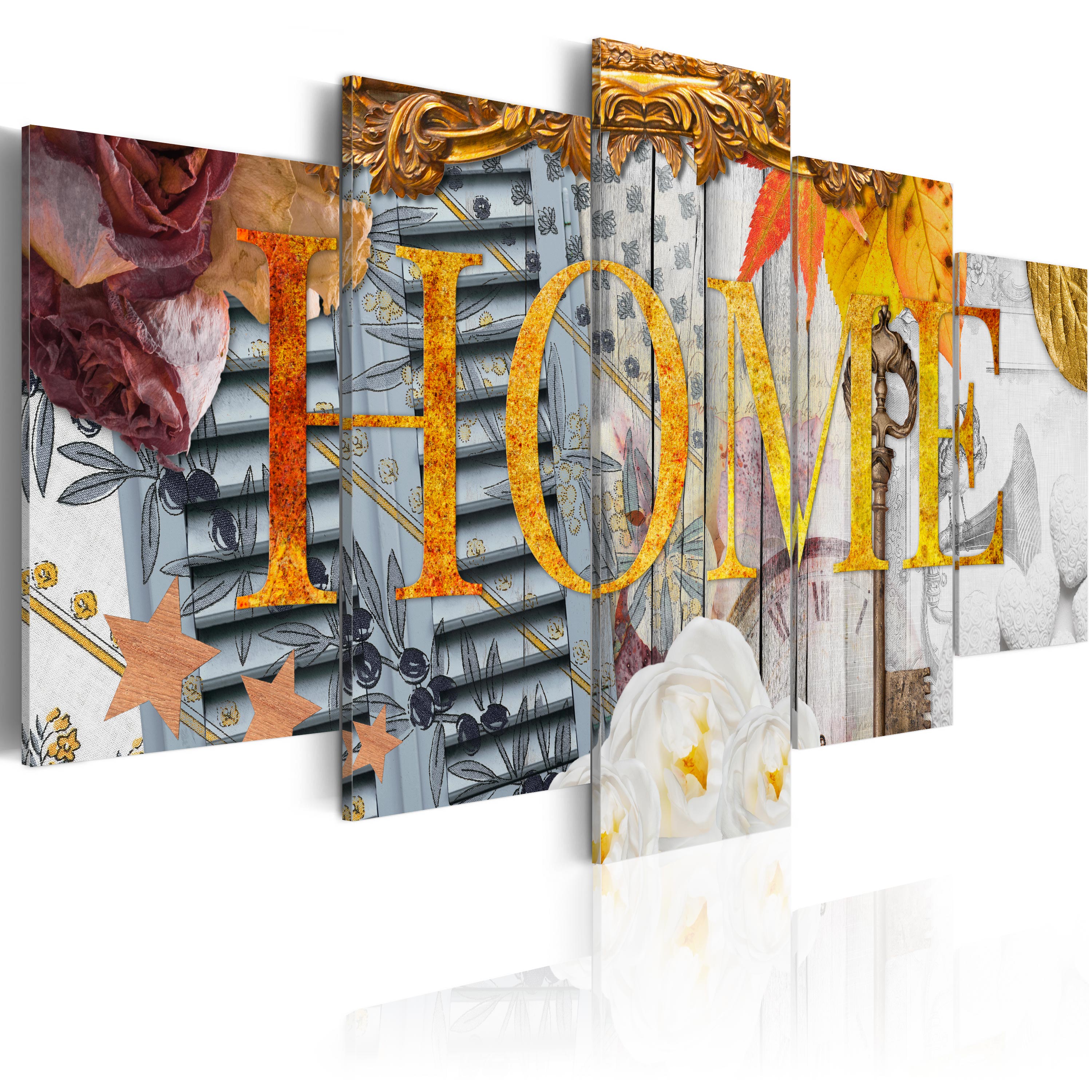 Artgeist Billede, 5-Delt - Home Variety - Flere Størrelser 200X100 Boligtilbehør