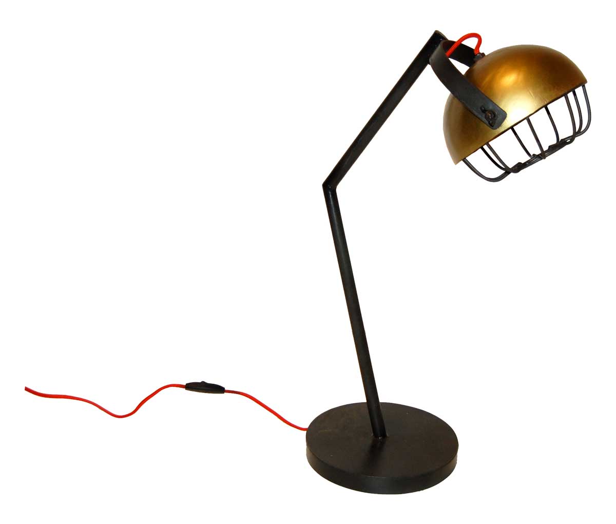 Trademark Living Trademark Living Bordlampe - Mørkegrå Jern Og Messing Belysning