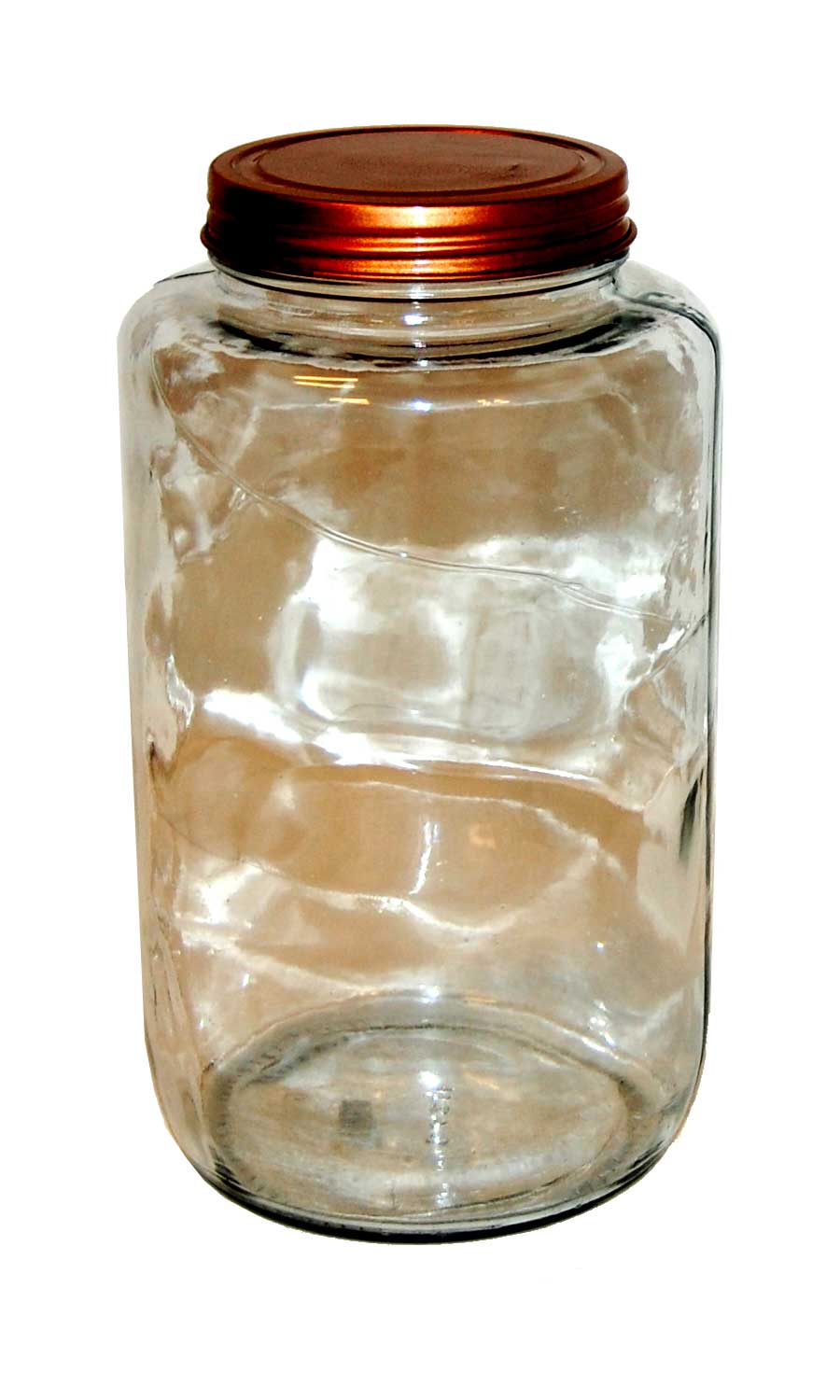 Trademark Living Glaskrukke - Glas, M. Kobberfarvet Låg, Rund (Ø 13)