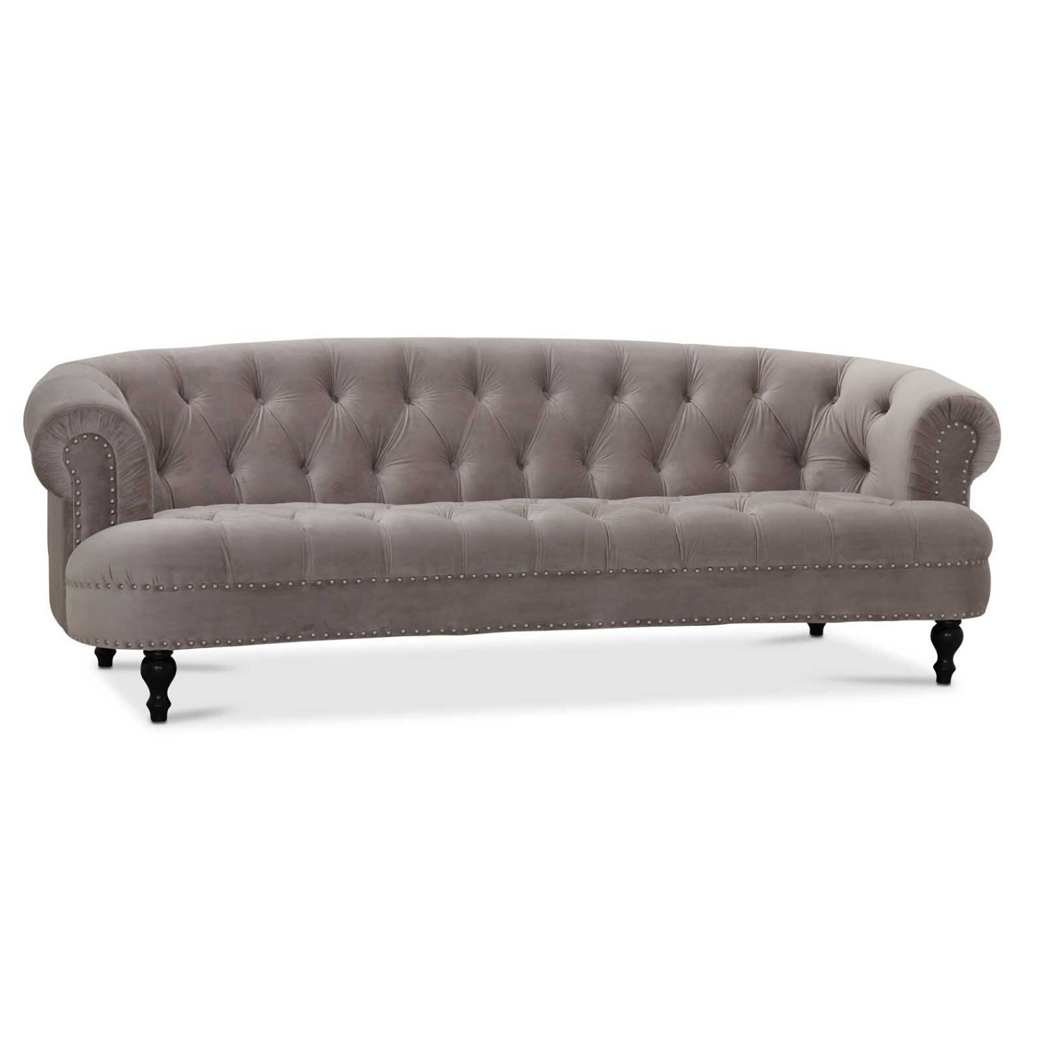 Haga Gruppen Haga Oxford Sofa - Lysegråt Fløjl Stof, 3 Pers. Dagligstue