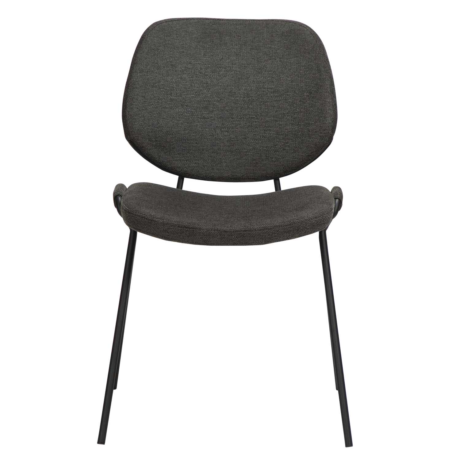Dan-Form Yeet Spisebordsstol - Sort Stof Og Sort Stål
